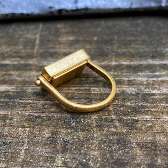 NEW Antique Style Rectangle Tigers Eye Flip Ring - Picture 6 of 8